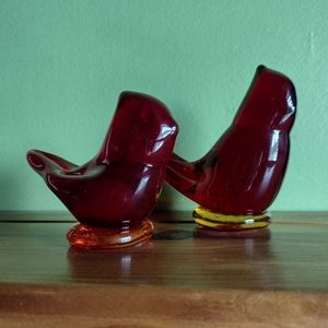 Titan art glass cardinal of love